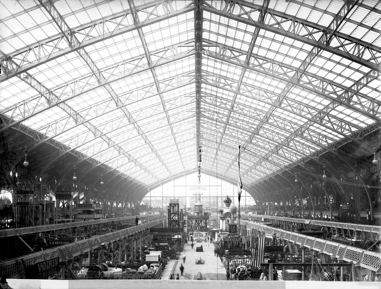 Maschinenhalle, Weltausstellung, Paris, 1889 von Adolphe Giraudon