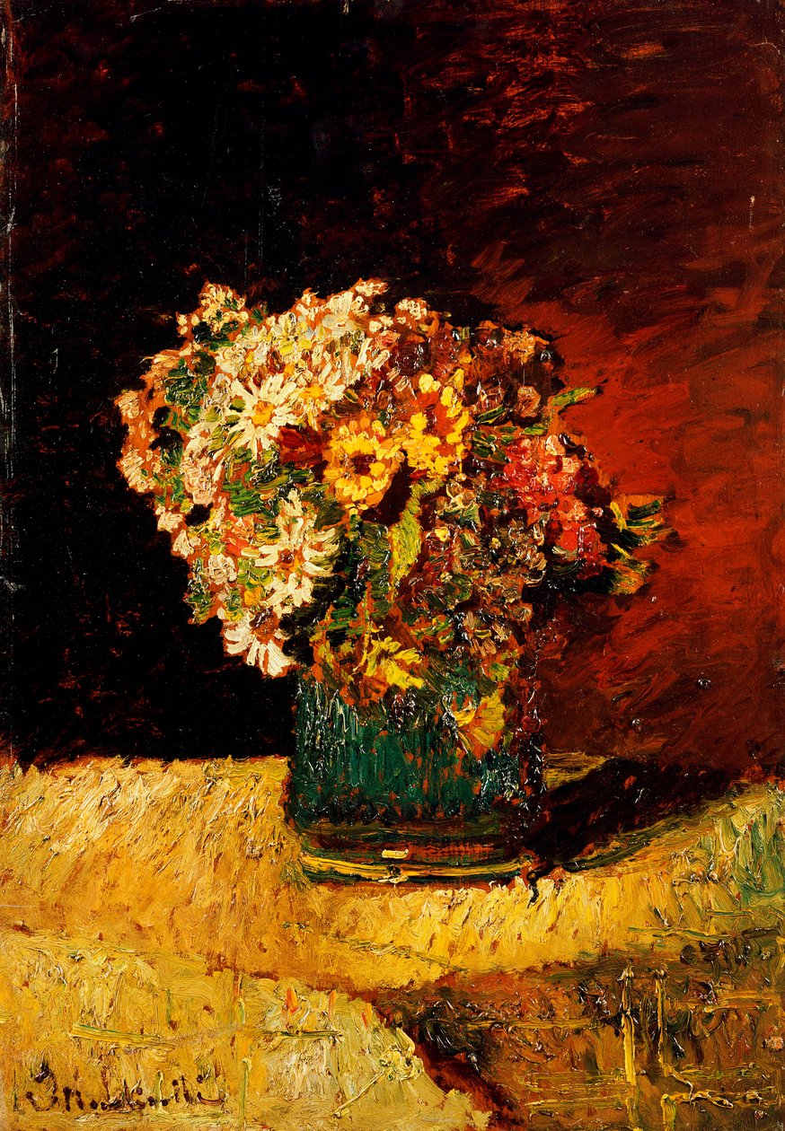 Eine Vase mit Blumen von Adolphe Joseph Thomas Monticelli