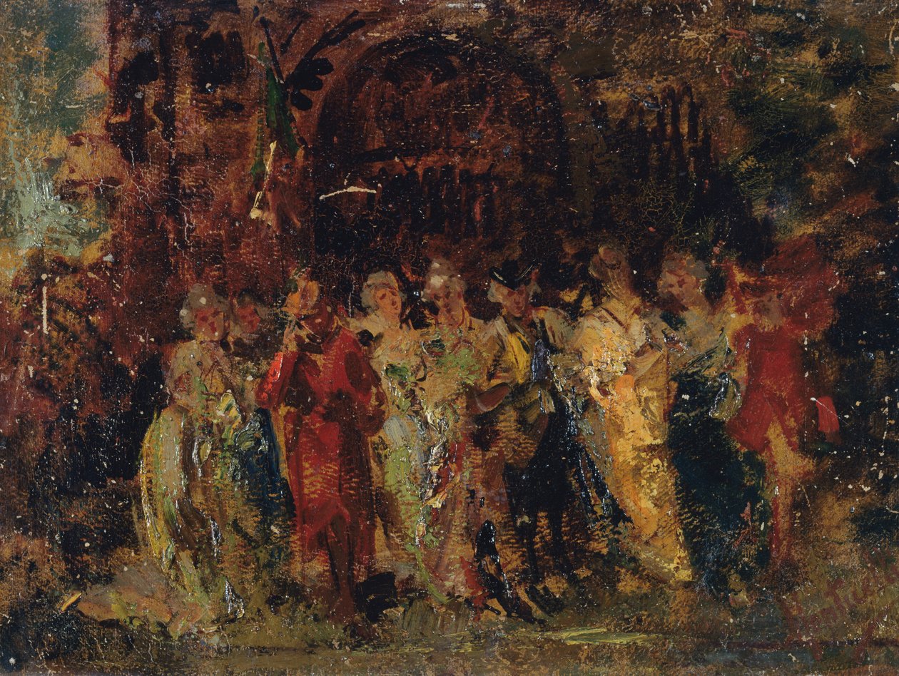 Hochzeitsprozession von Adolphe Joseph Thomas Monticelli