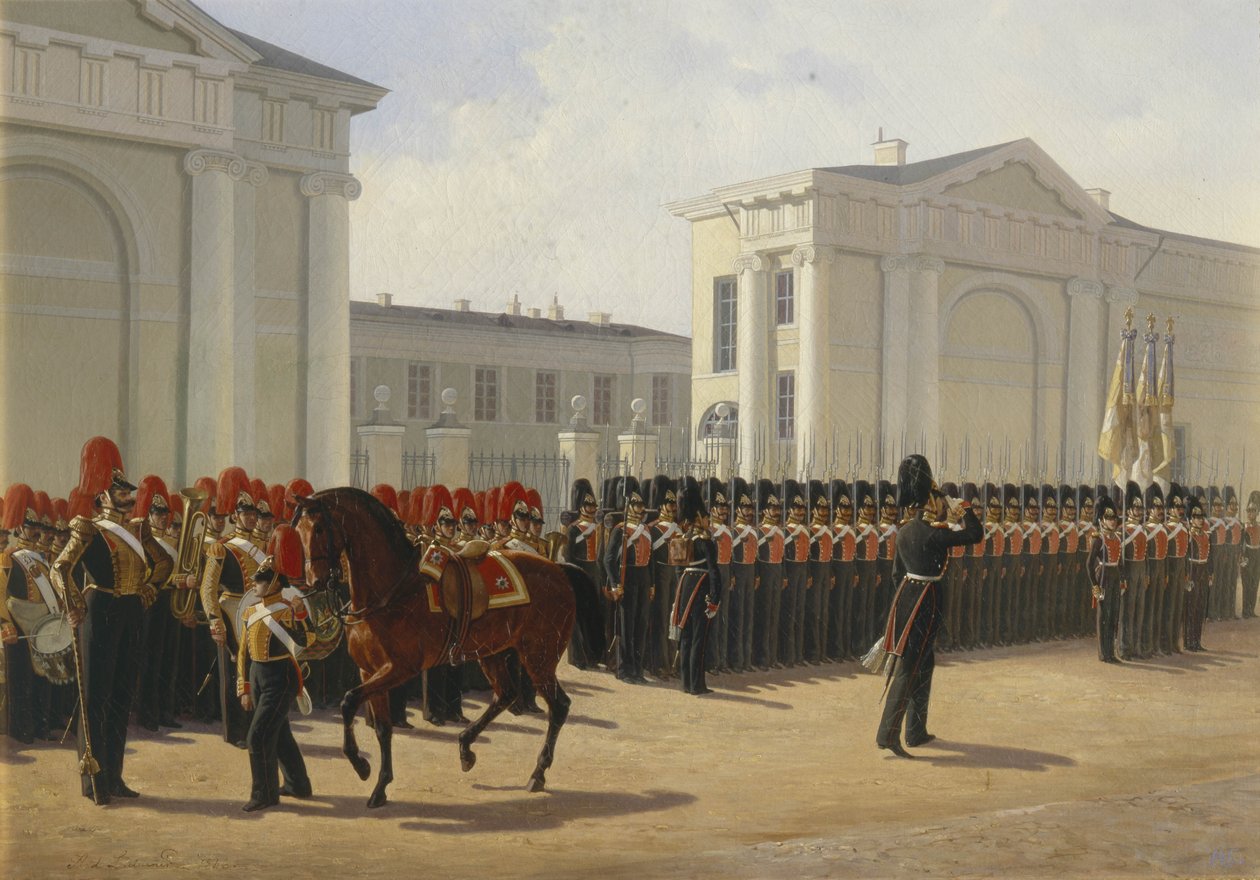 Das Leibgarde Izmailovo Regiment, 1846 von Adolphe Ladurner