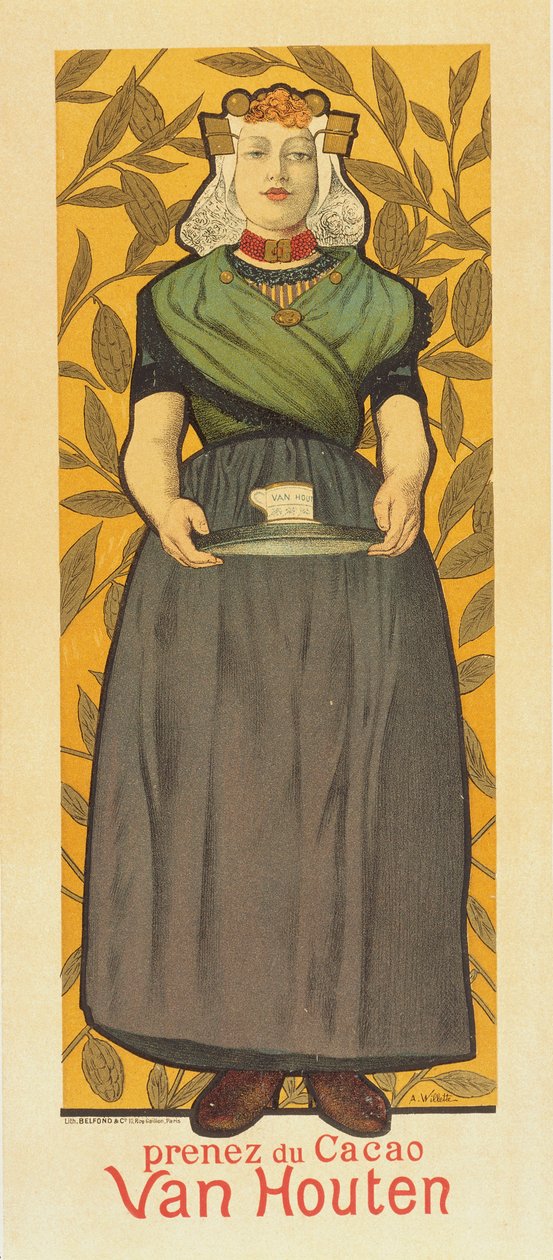 Prenez du Cacao Van Houten von Adolphe Leon Willette