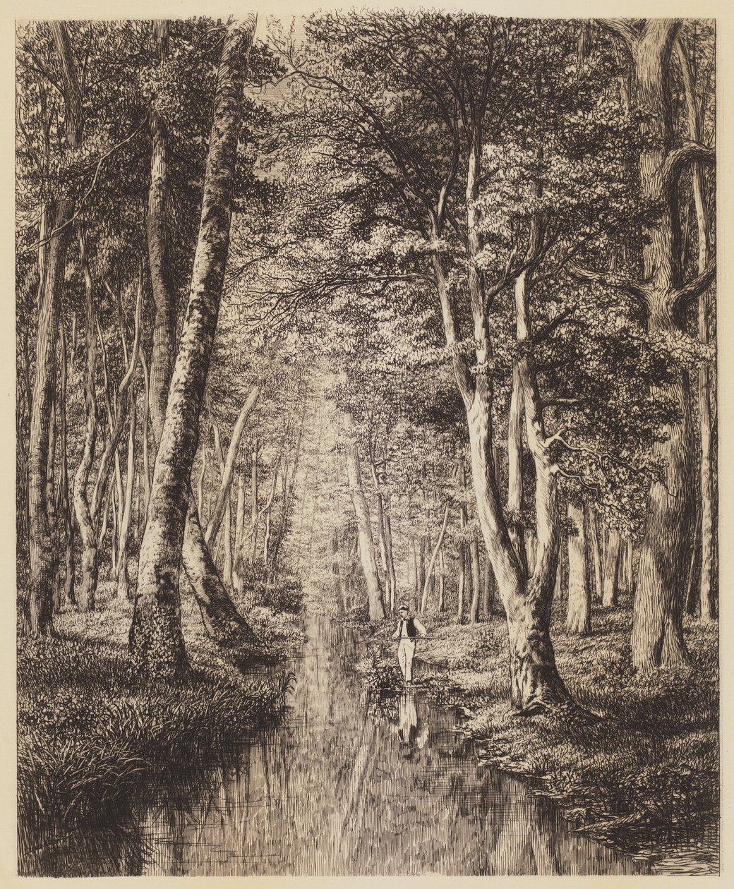 Fluss im Wald von Adolphe Martial Potemont