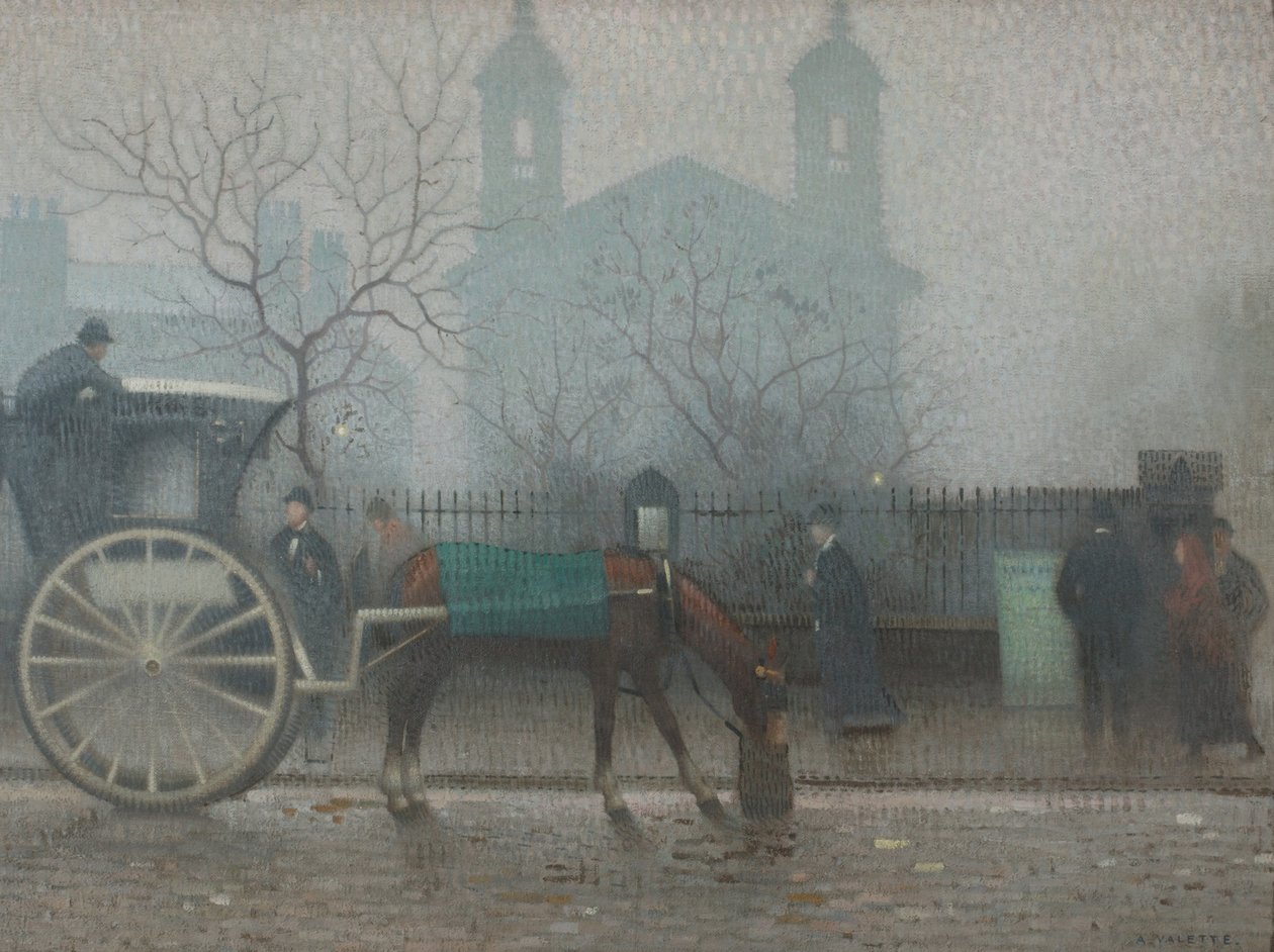 Hansom Cab bei All Saints von Adolphe Valette