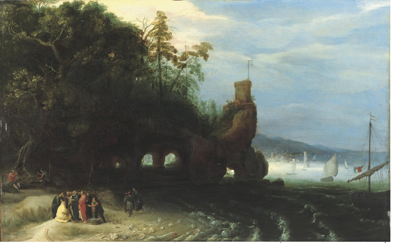 Christus predigt am See Genezareth von Adriaen van Stalbemt