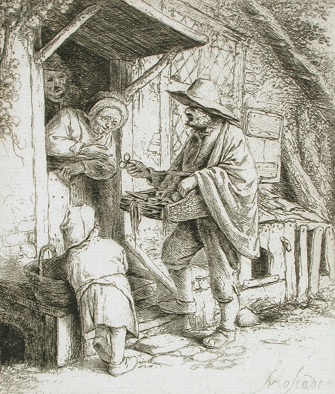 Der Brillenverkäufer von Adriaen Jansz. van Ostade