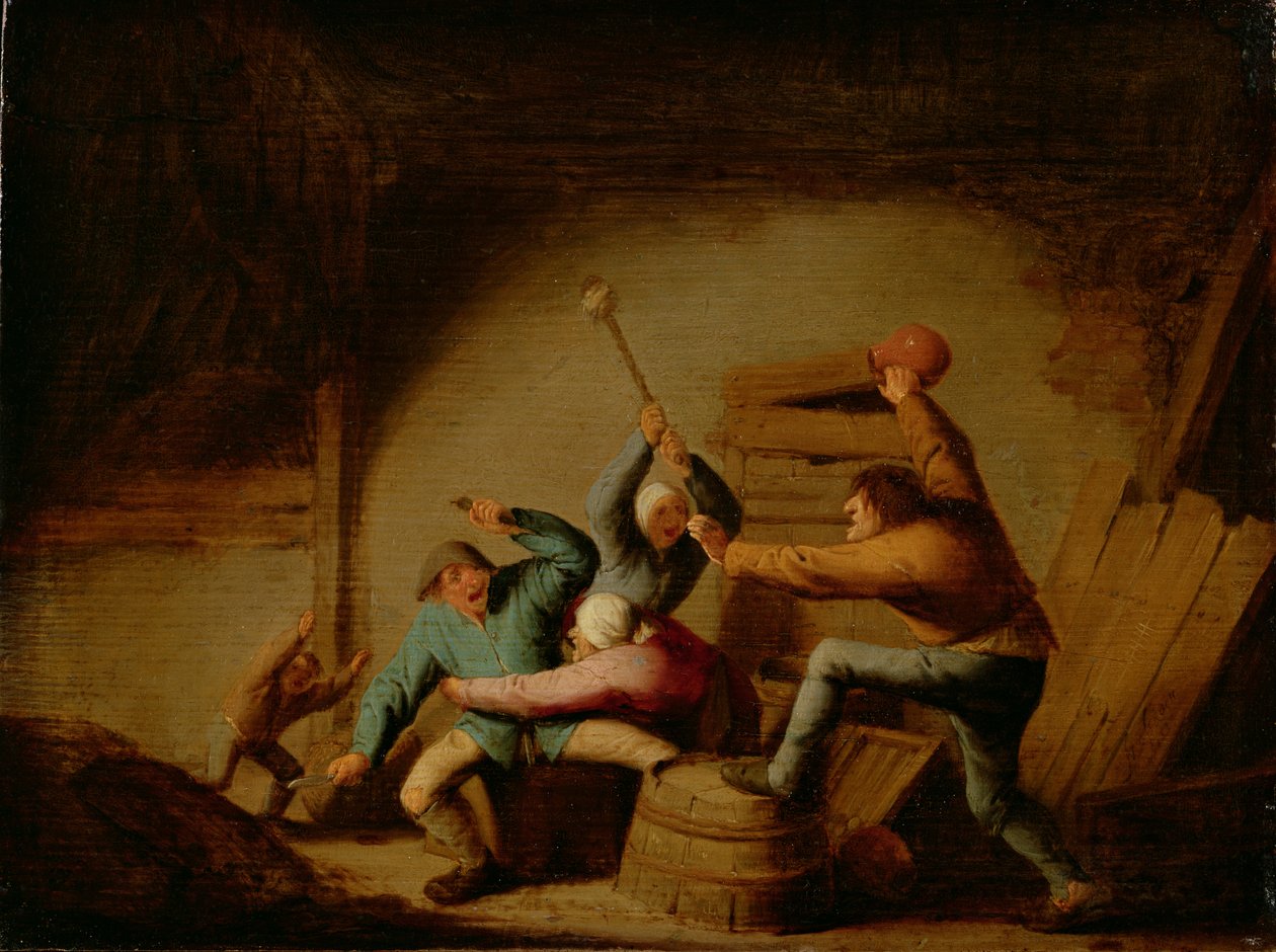 Ein Kampf von Adriaen Jansz. van Ostade