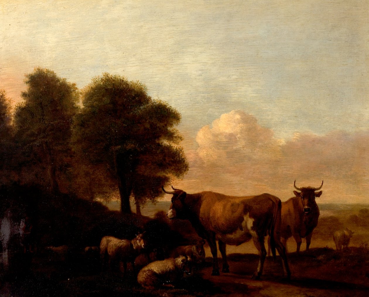 Landschaft mit Vieh von Adriaen van de Velde