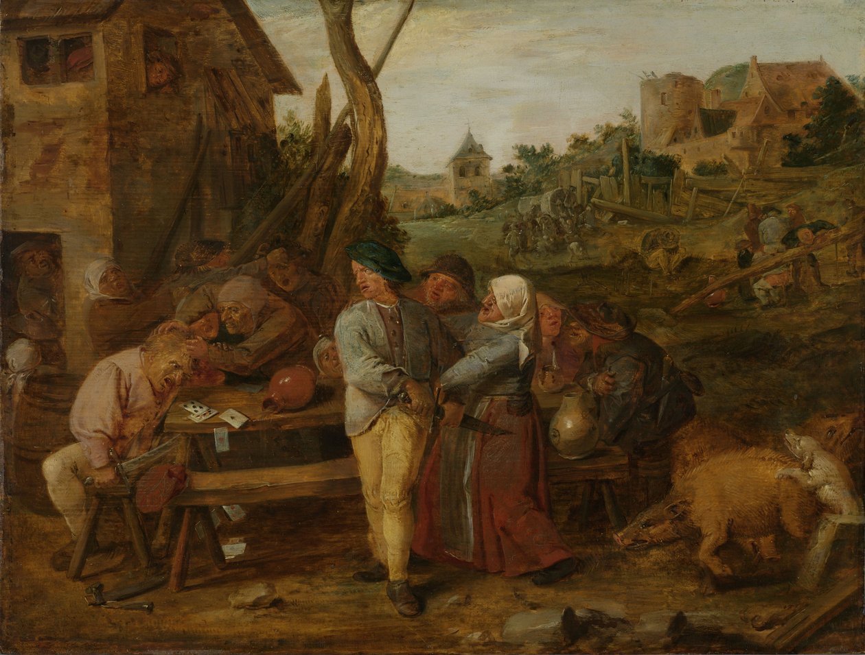 Bauernkampf von Adriaen Brouwer