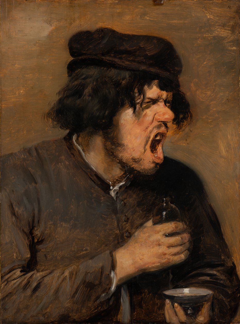 Der bittere Trank, ca. 1636-38 von Adriaen Brouwer