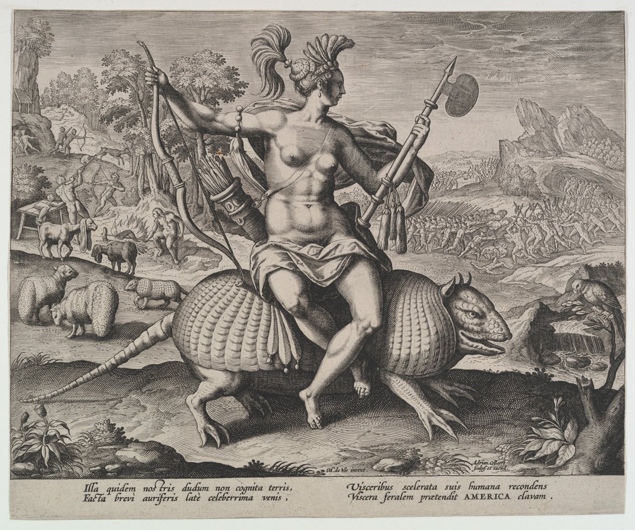 Amerika, aus den vier Kontinenten, o.J. von Adriaen Collaert