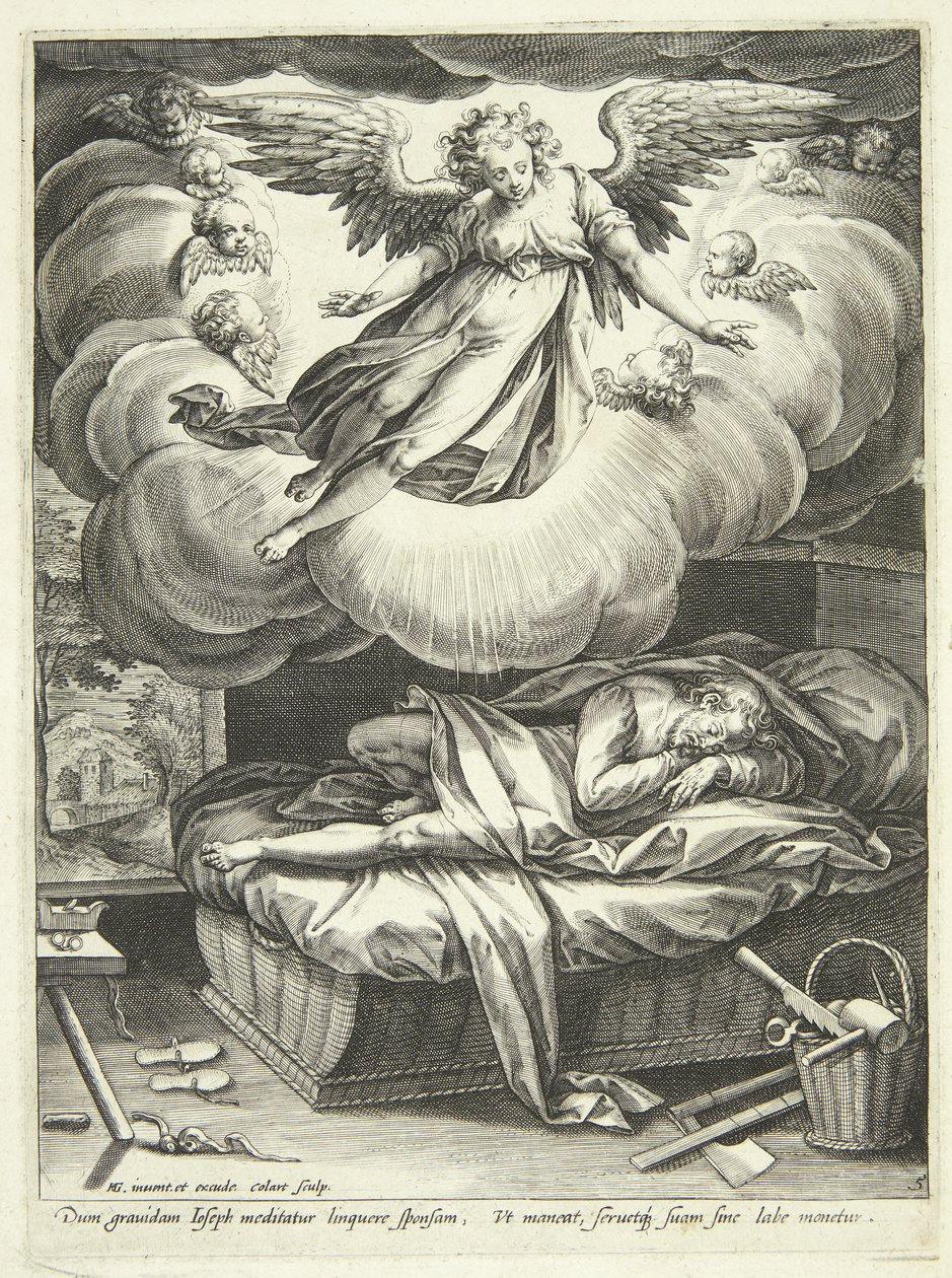 Josefs Verkündigung von Adriaen Collaert