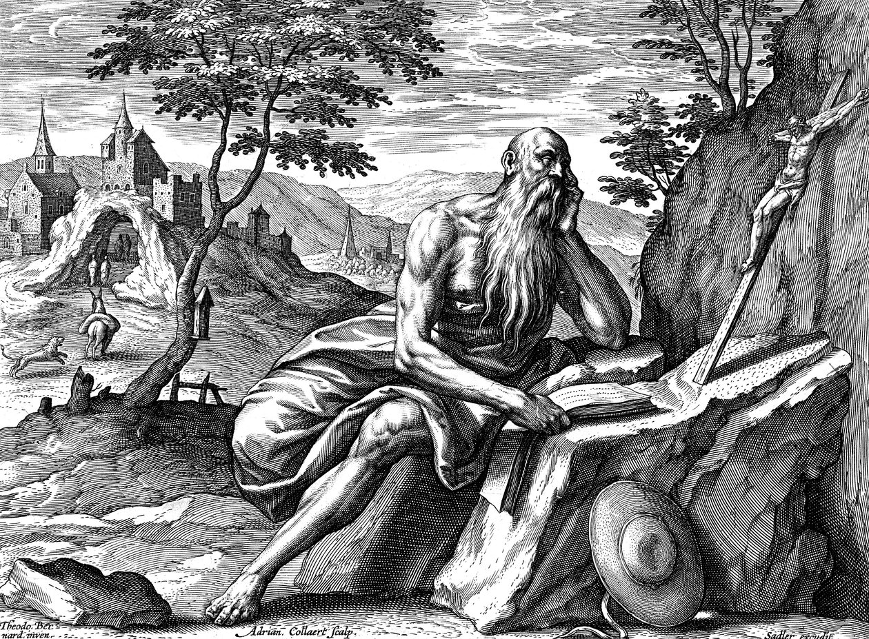 St. Hieronymus, ca. 1540-1567 von Adriaen Collaert