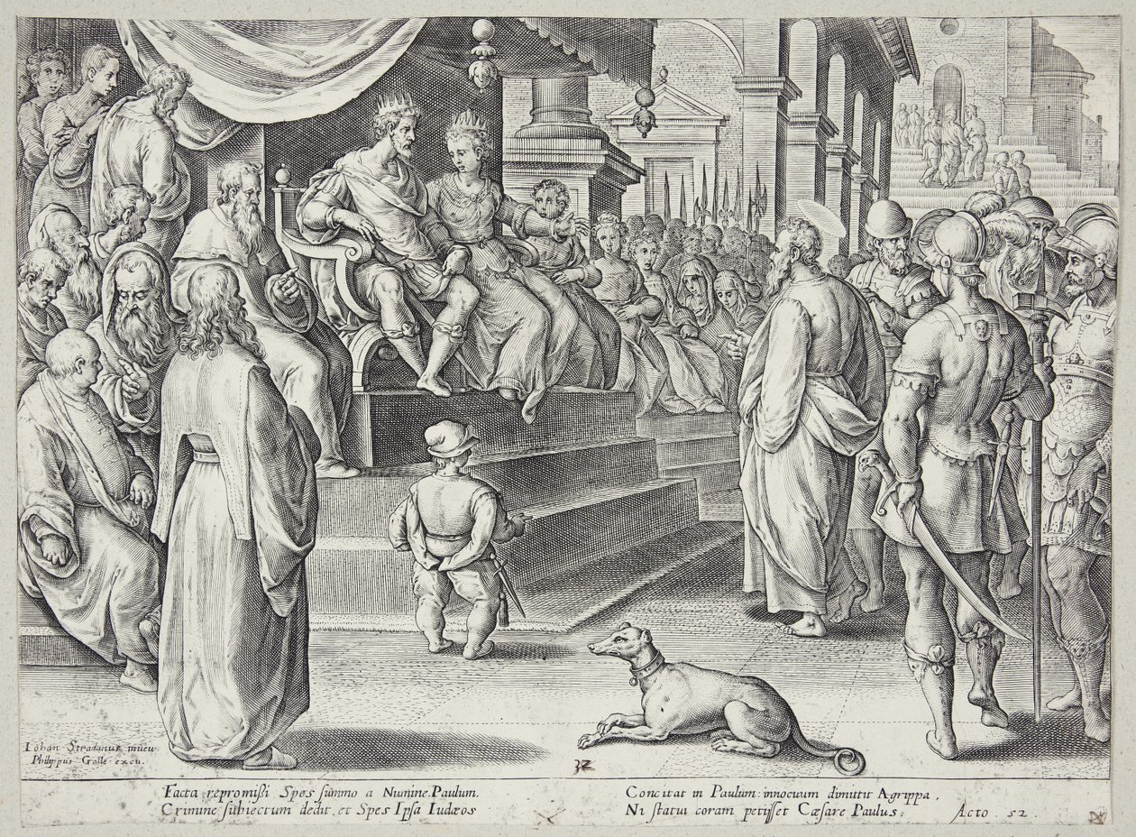St. Paulus vor Festus und Agrippa von Adriaen Collaert