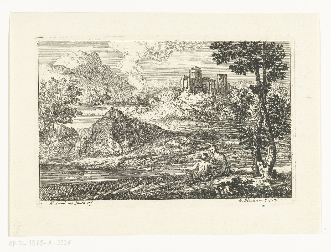 Landschaft mit Schloss von Adriaen Frans Boudewyns