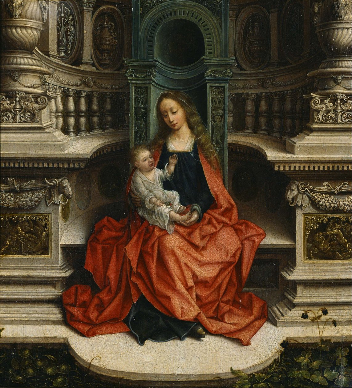 Madonna auf dem Thron von Adriaen Isenbrandt