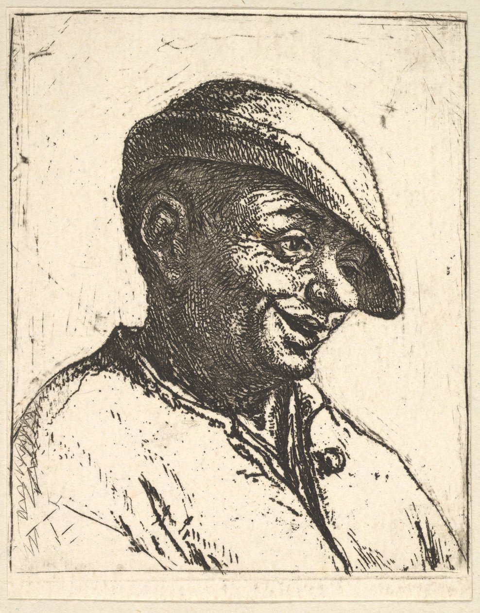 Lachender Bauer, 1610-85 von Adriaen Jansz. van Ostade