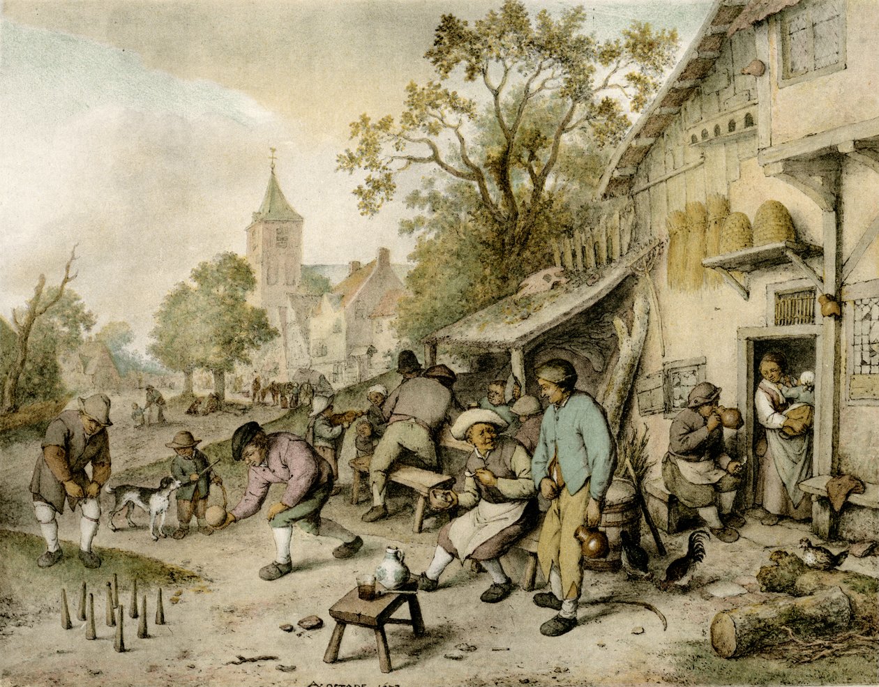 Die Kegler von Adriaen Jansz. van Ostade