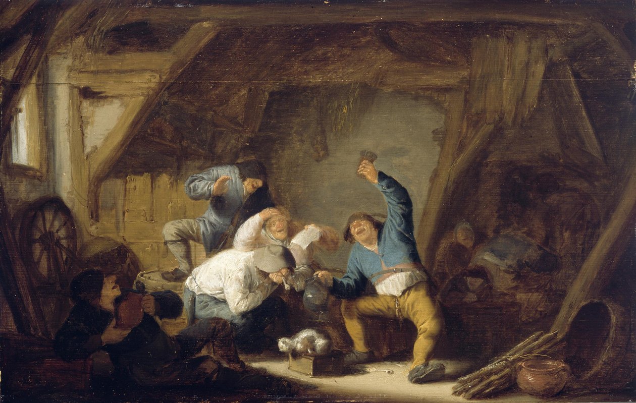 Bauern trinken und singen von Adriaen van Ostade