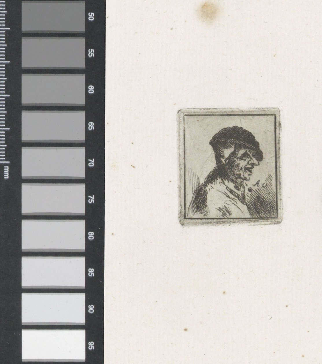 Büste eines lachenden Bauern von Adriaen van Ostade