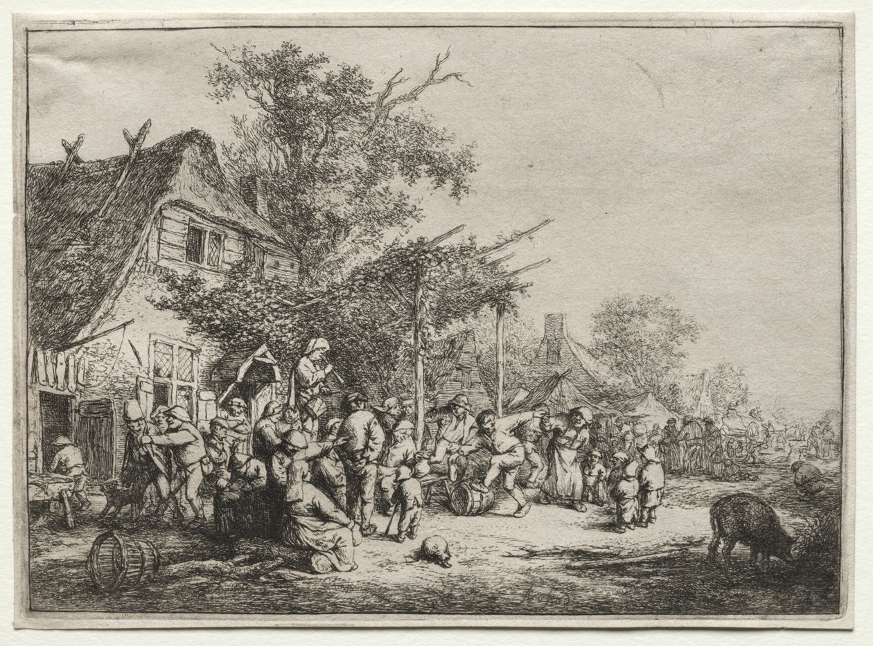 Fest unter dem Spalier von Adriaen van Ostade