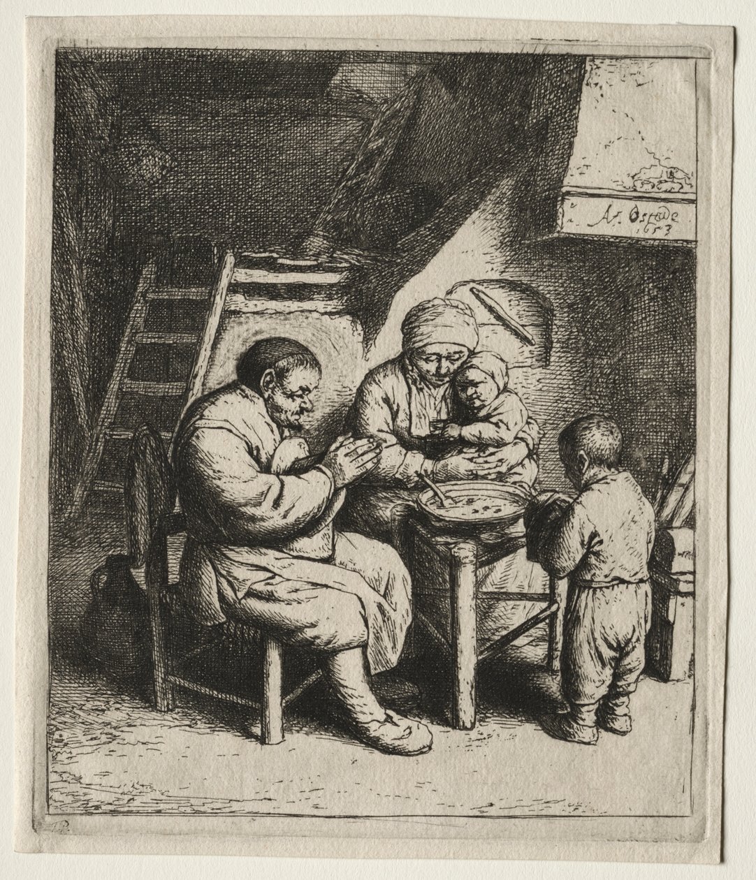 Das Tischgebet von Adriaen van Ostade