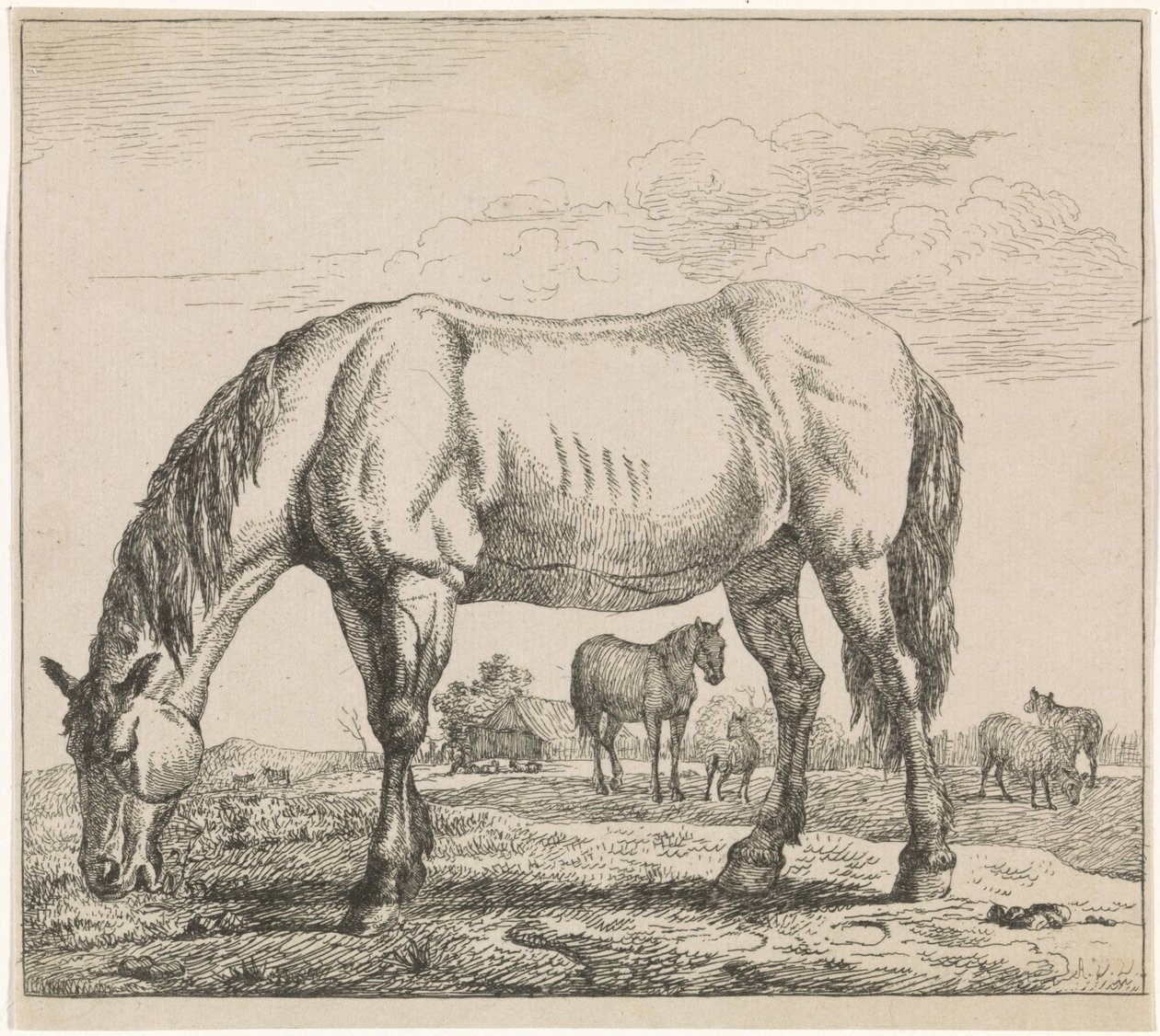 Weidendes Pferd von Adriaen van de Velde