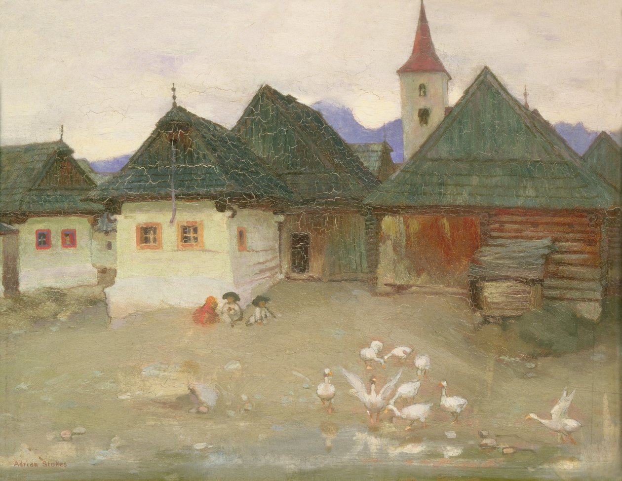 Von unseren Fenstern in Vazsecz, ca. 1905-09 von Adrian Scott Stokes