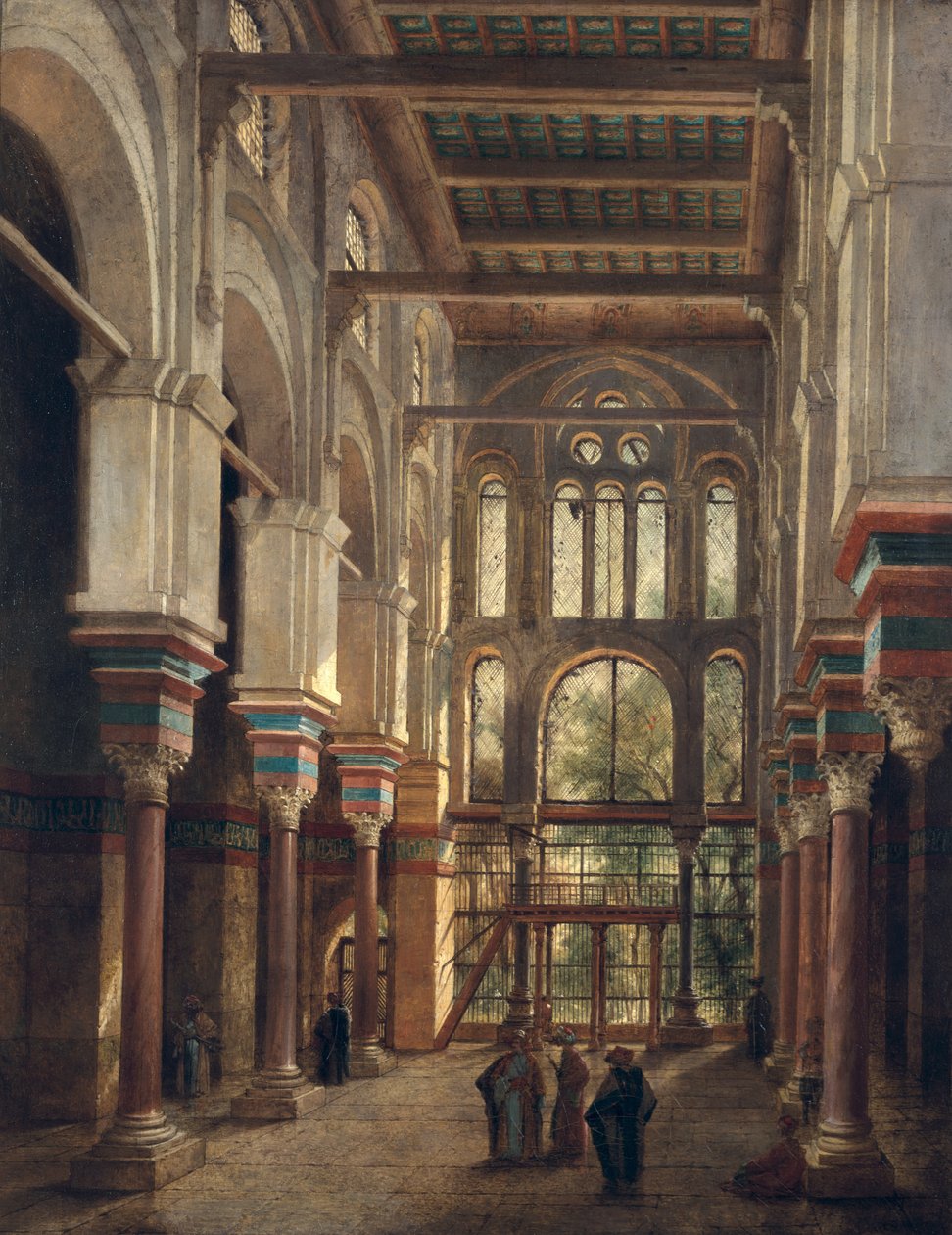 Innenraum der Moschee von El Mooristan in Kairo von Adrien Dauzats