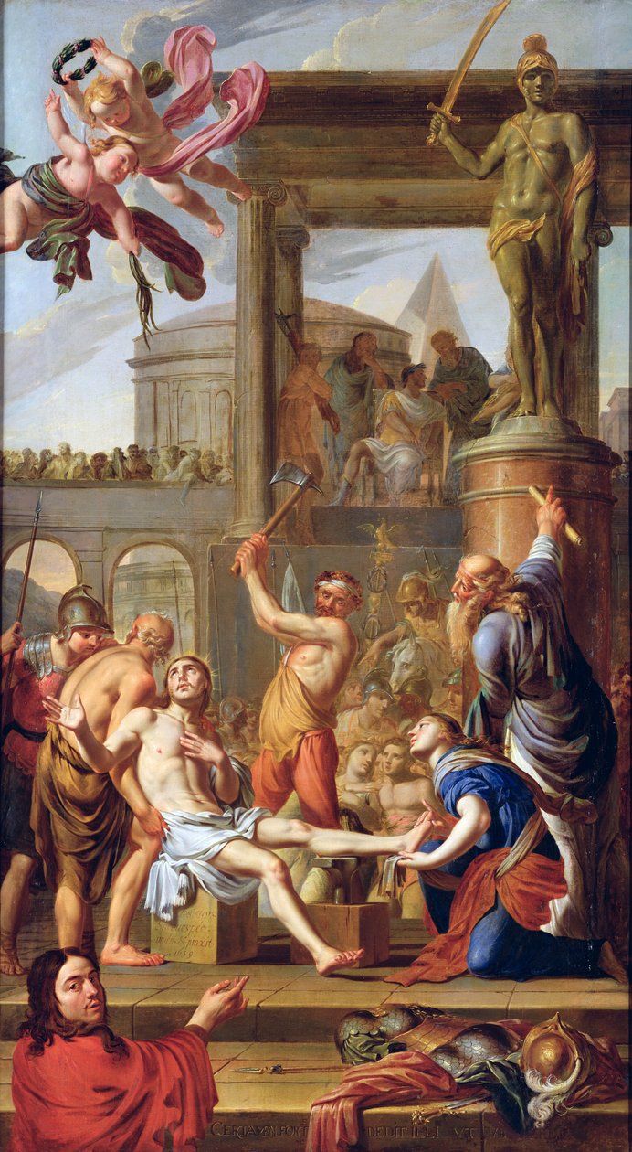 Das Martyrium des heiligen Adrian, 1659 von Adrien Sacquespee
