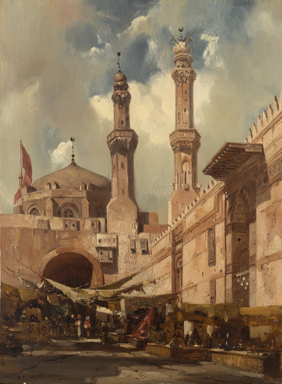Ein Basar in Kairo von Adrien Dauzats
