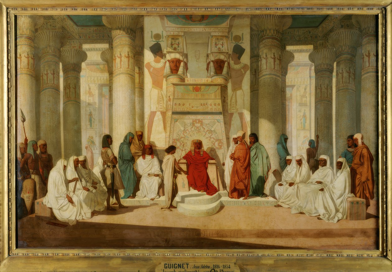 Joseph erklärt Pharao die Träume von Jean Adrien Guignet