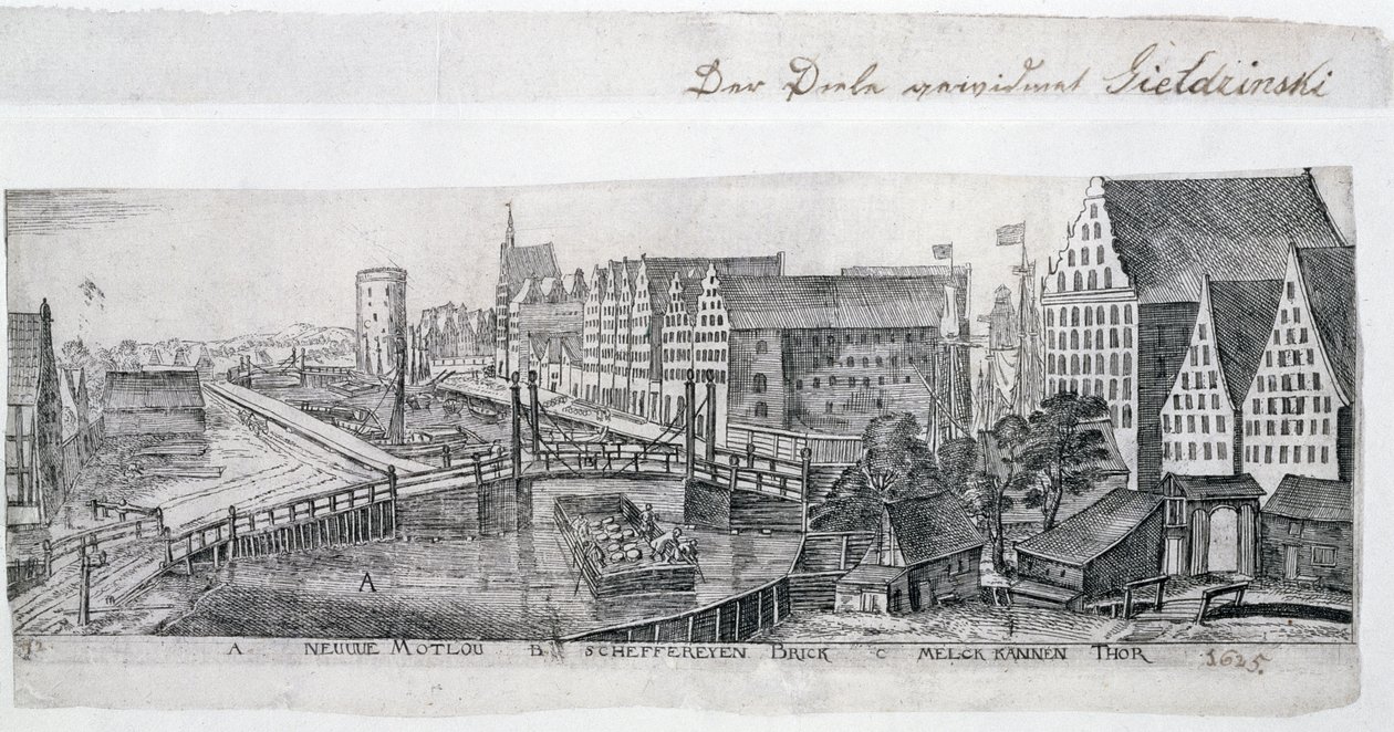 Getreidespeicher in Danzig am Fluss Maltawa, Illustration 9 aus dem Album 
