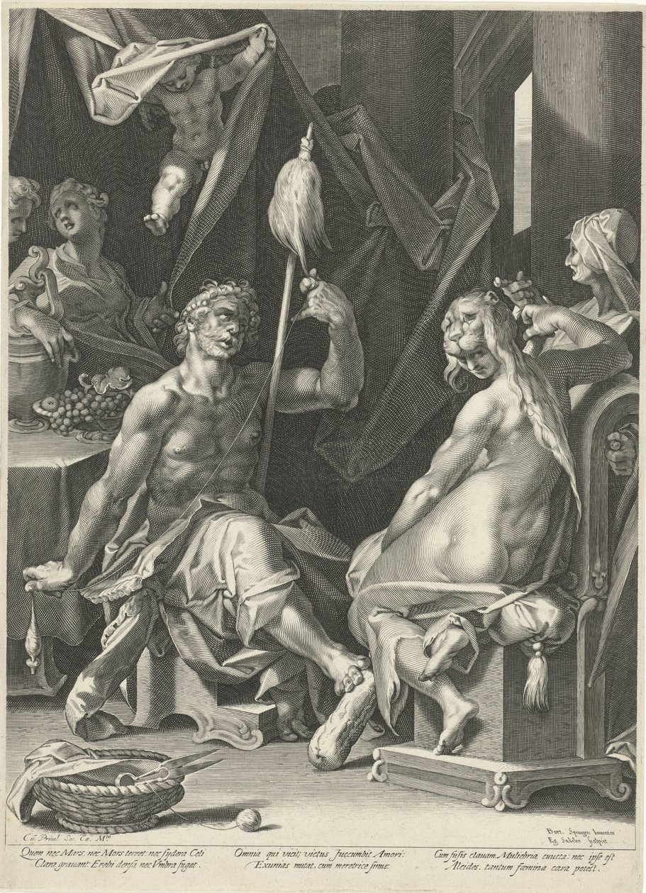 Herkules und Omphale von Egidius  Sadeler (II)