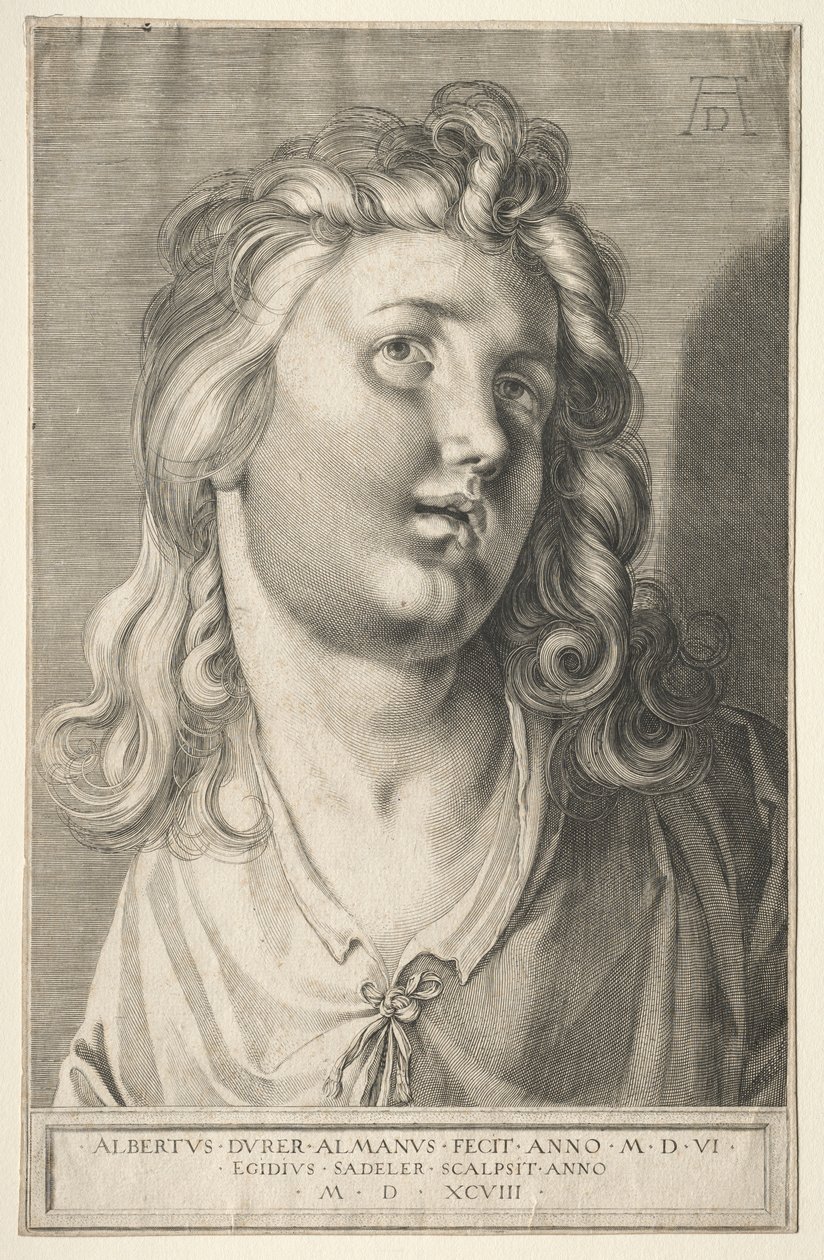 Weiblicher Kopf von Aegidius Sadeler