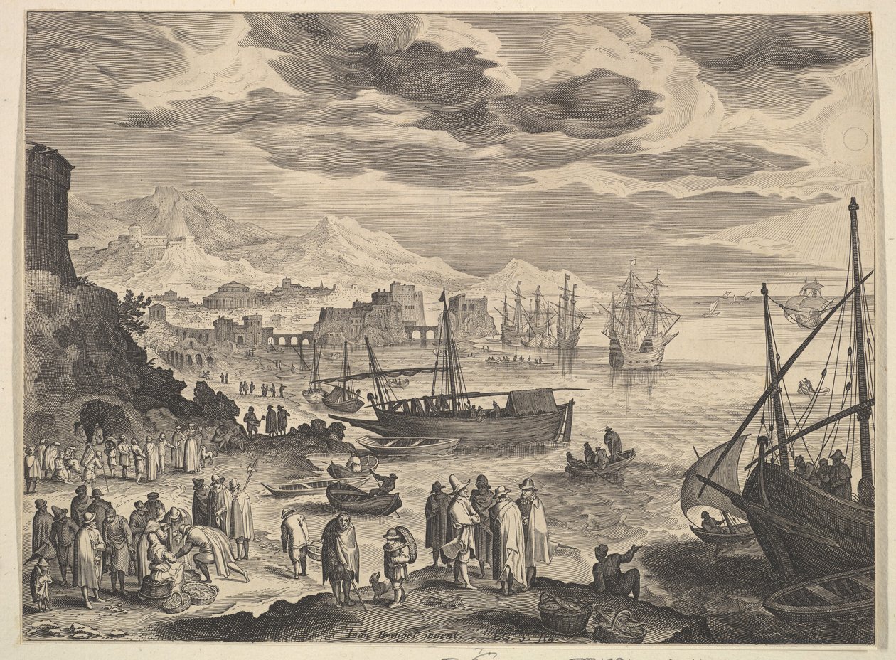 Hafenszene von Aegidius Sadeler II