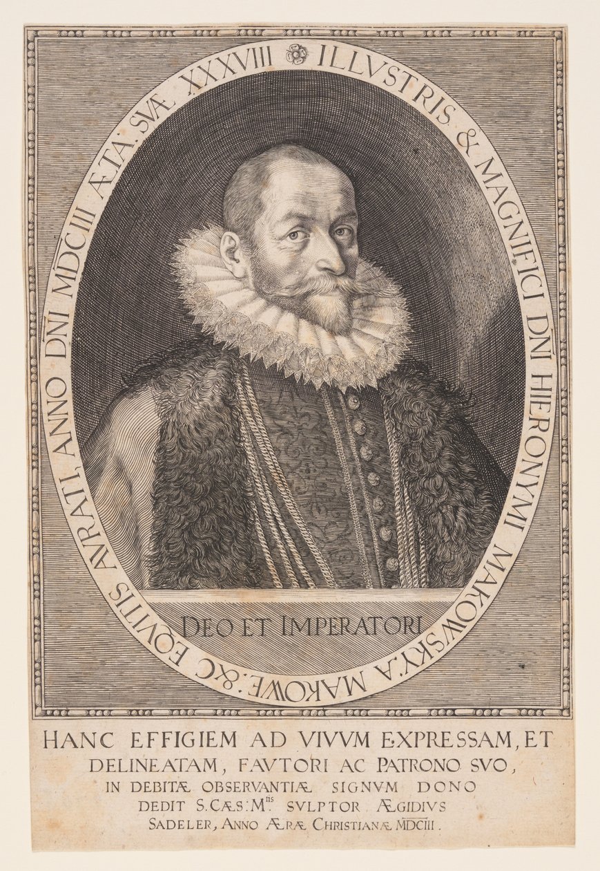 Hieronymus Makofsky, Kammerherr von Aegidius Sadeler II