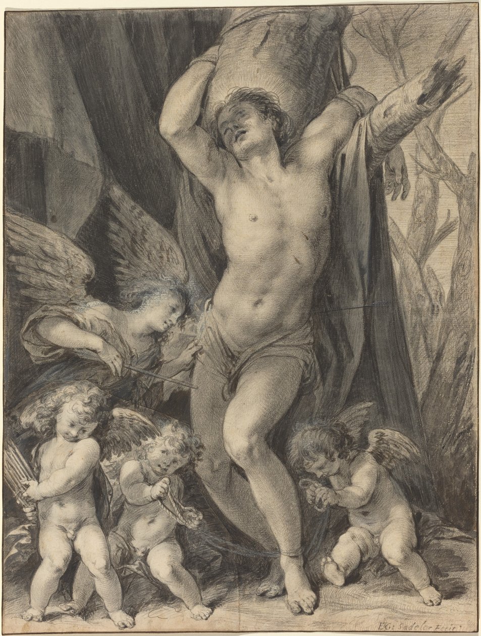Das Martyrium des Heiligen Sebastian von Aegidius Sadeler II