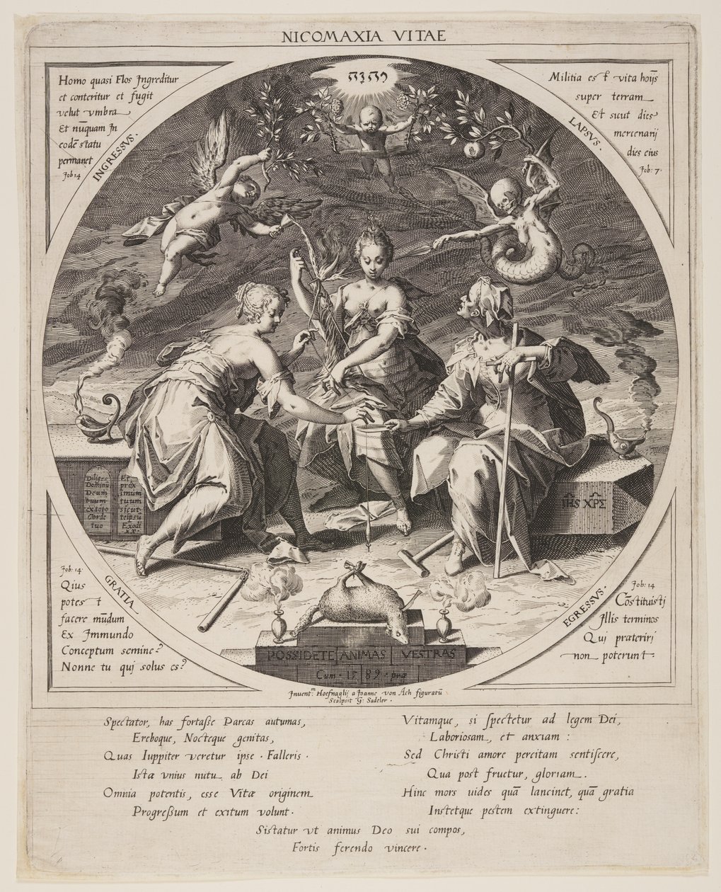 Die drei Schicksalsgöttinnen von Aegidius Sadeler II