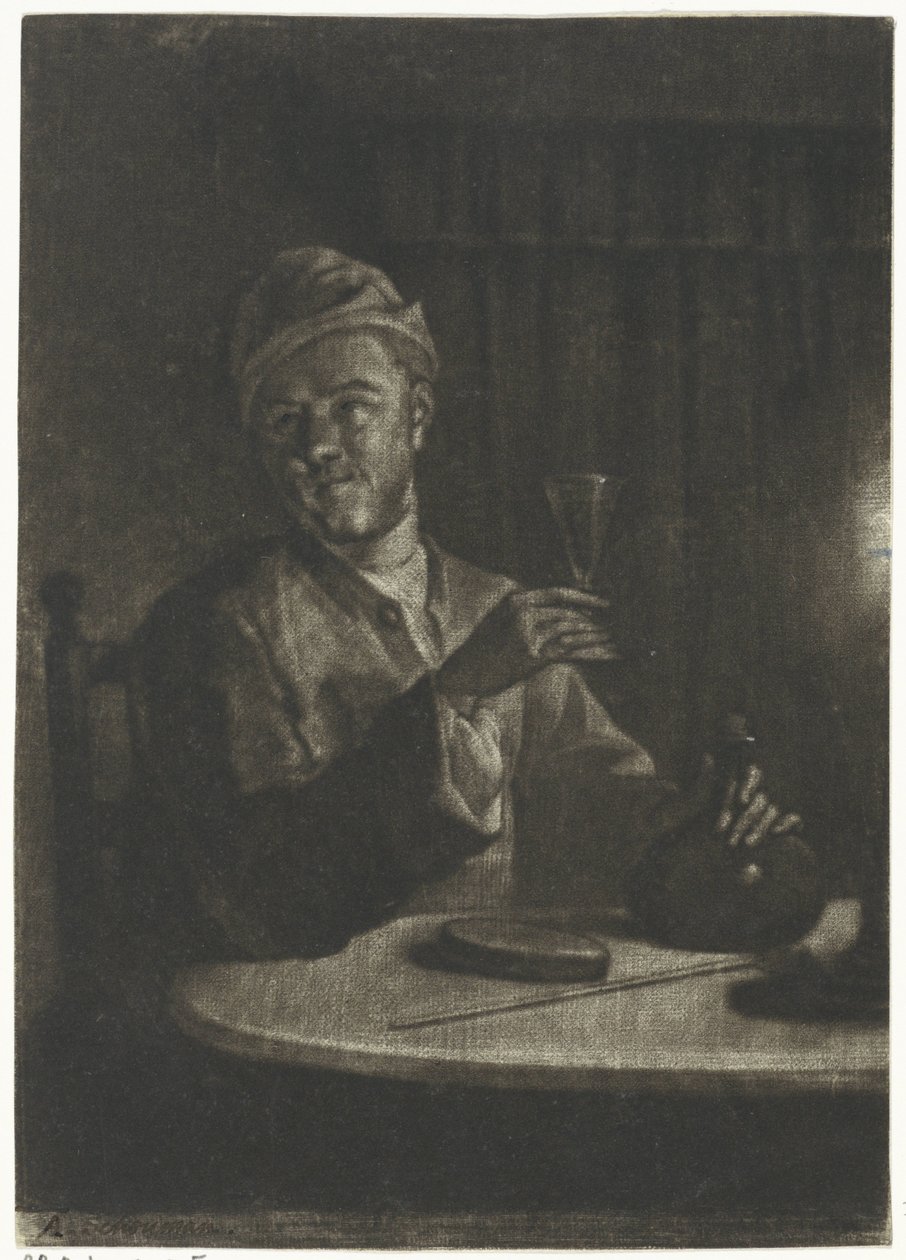 Mann mit erhobenem Glas von Aert Schouman