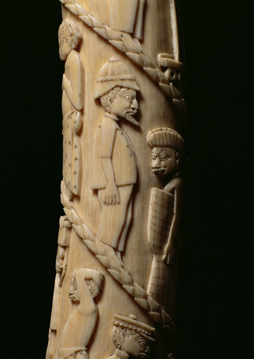 Geschnitzter Stoßzahn, Kongo (Detail) von African