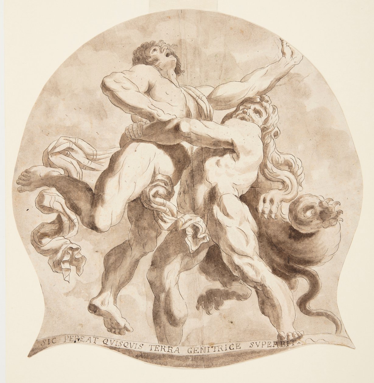 Herkules und Antäus von After Annibale Carracci