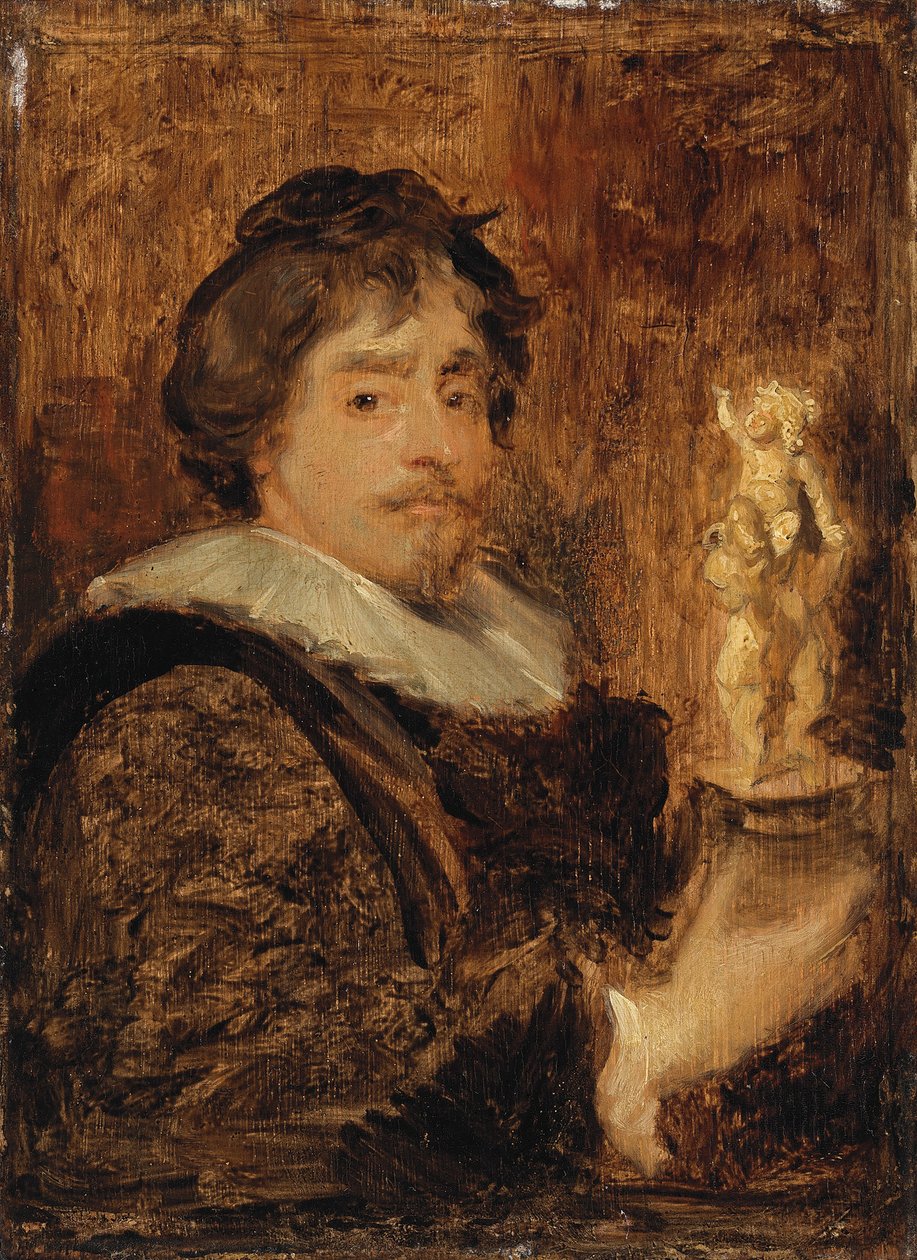 Porträt von Frans Duquesnoy von after Anthony van Dyck