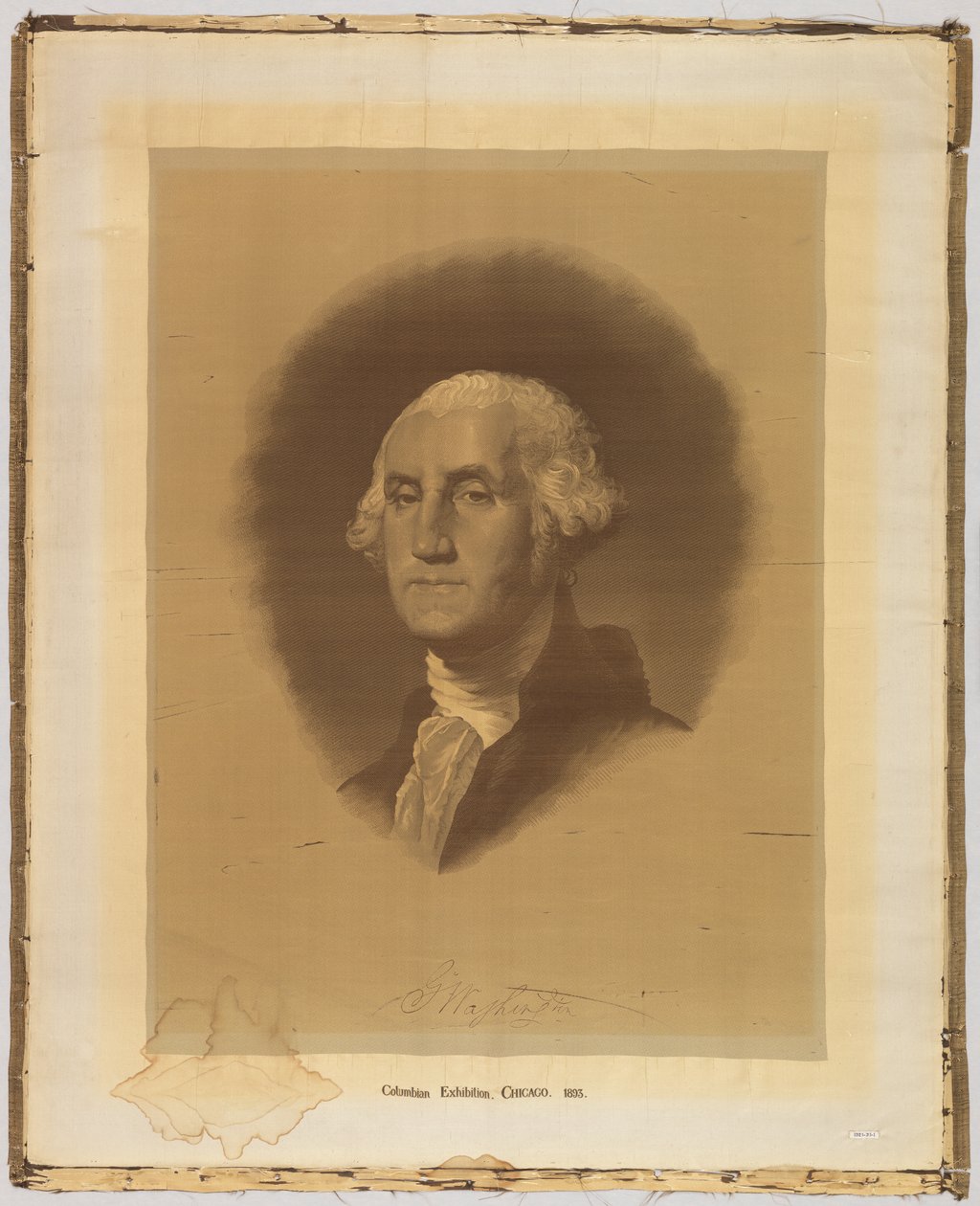 Gewebtes Porträt von After Gilbert Stuart