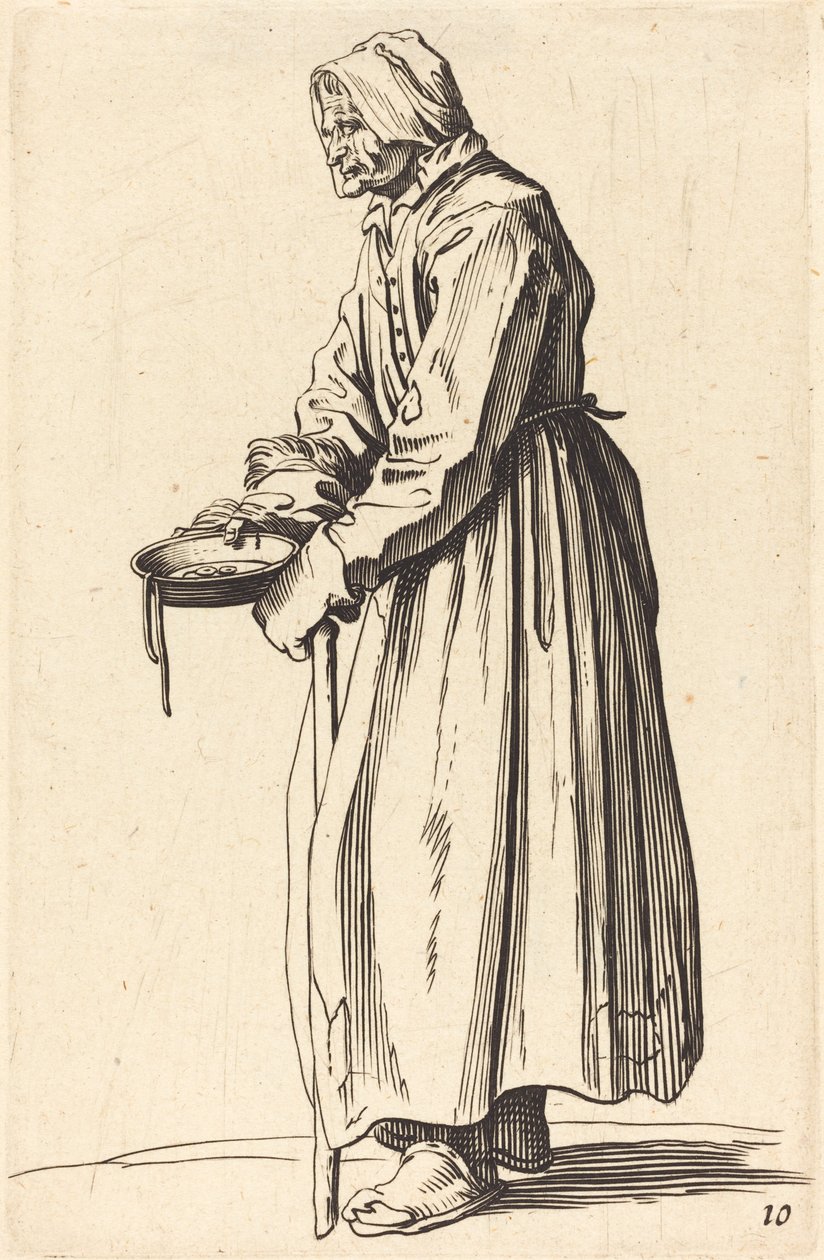 Bettlerin mit Pfanne von After Jacques Callot