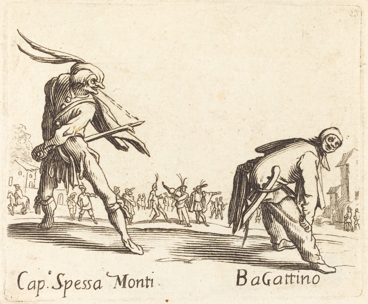 Cap. Spessa Monti und Bagattino von After Jacques Callot