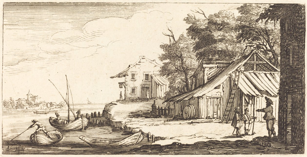 Flussufer von After Jacques Callot