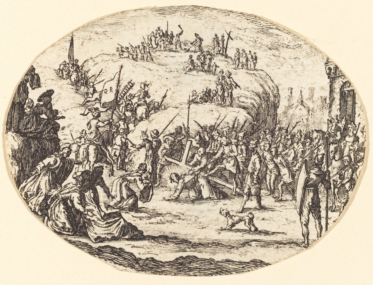 Das kleine Tragen des Kreuzes von After Jacques Callot
