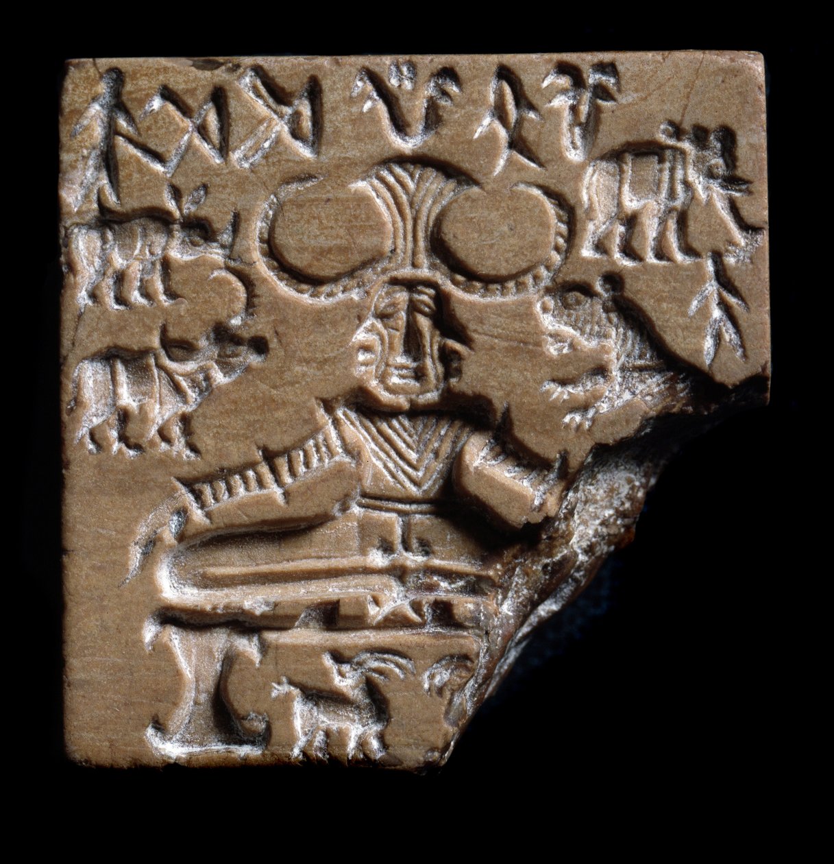 Shiva Pashupati Siegel, Mohenjo-Daro, 2350-2000 v. Chr. von Age Bronze