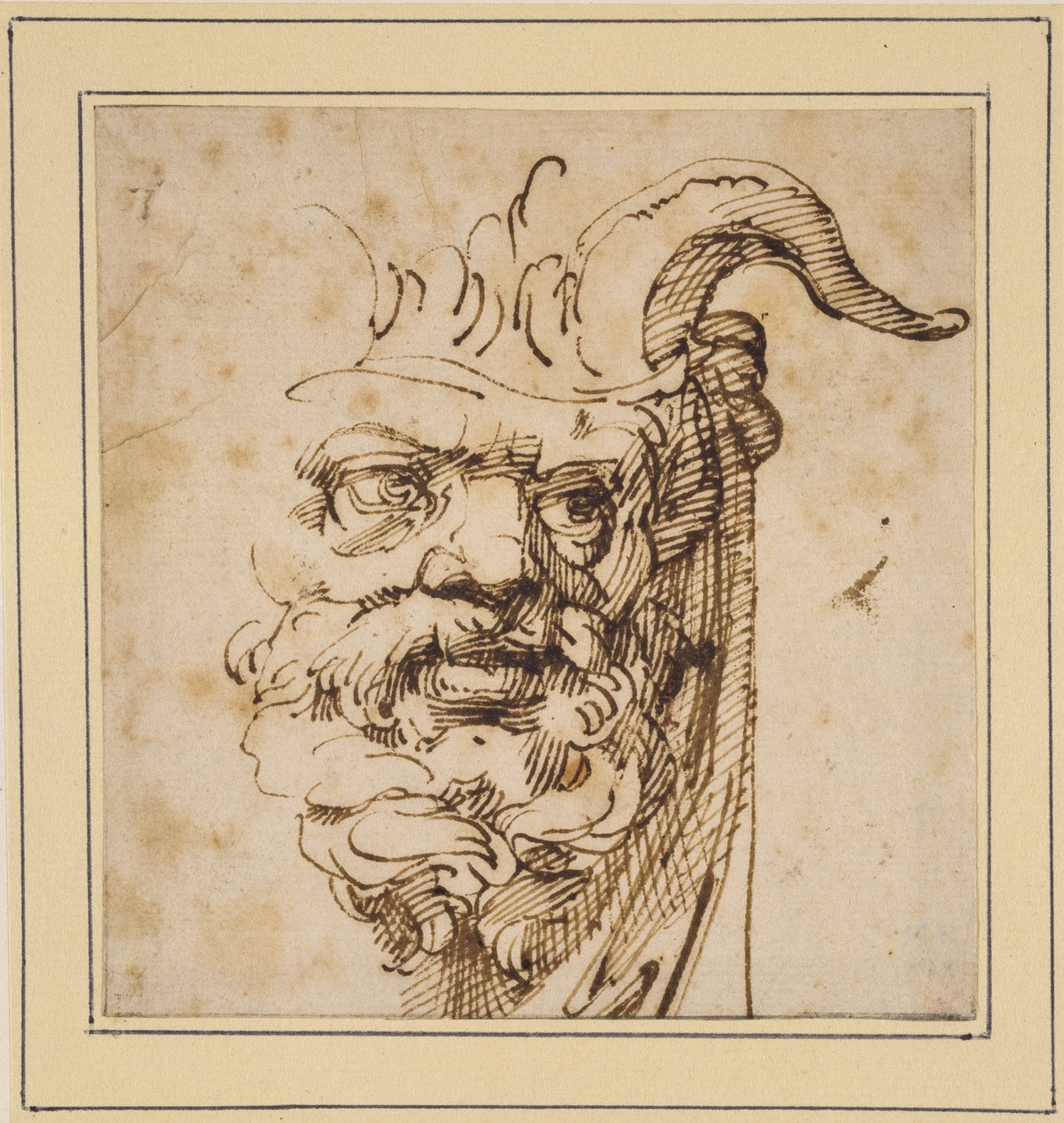 Eine Waldmaske von Agostino Carracci