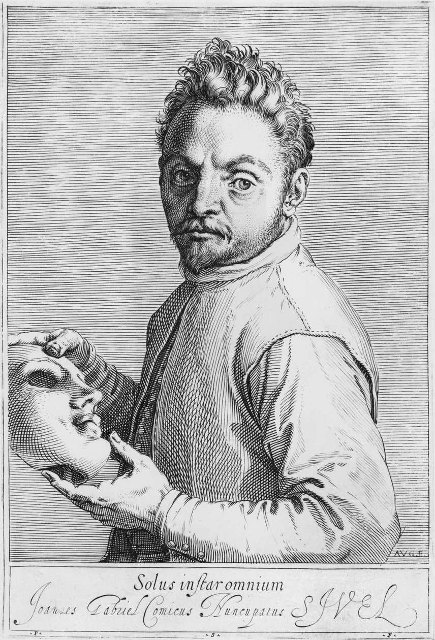 Der Schauspieler Jean Gabriel Swel von Agostino Carracci